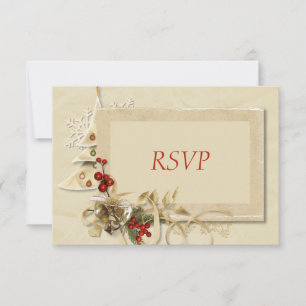 Elegant Gold Christmas RSVP