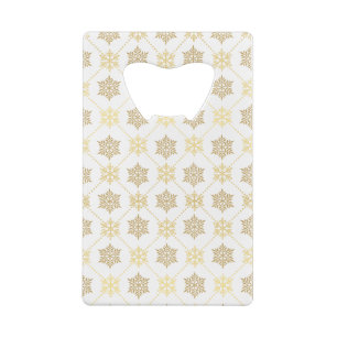 Elegant Gold Christmas Snowflakes Pattern