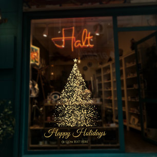 Elegant Gold Christmas Tree Business Holiday