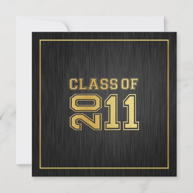 Elegant "Gold" Class of 2011 Graduation Invitation (Front)