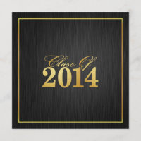 Elegant "Gold" Class of 2014 Graduation Invitation