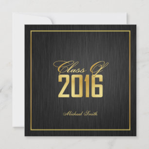 Elegant "Gold" Class of 2016 Graduation Invitation