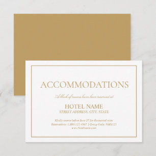 Elegant Gold Classic Script Accommodations Enclosure Card