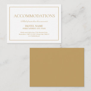 Elegant Gold Classic Script Accommodations Enclosure Card