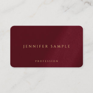 Elegant Gold Color Text Rounded Corner Luxury Business Card