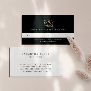 Elegant Gold Conch Shell Appointment Card