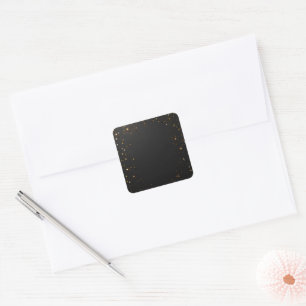 Elegant Gold Confetti Birthday Invitation Luxury P Square Sticker