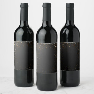 Elegant Gold Confetti Birthday Invitation Luxury P Wine Label