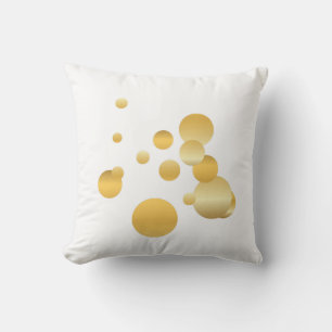 Elegant Gold Confetti Modern Design White Colour Cushion