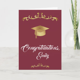 Elegant Gold Congratulations Graduate Graduation Card
