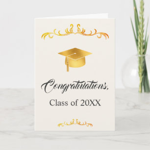Elegant Gold Congratulations Graduate Graduation Card