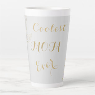 Elegant Gold Coolest Mum Ever Grey Latte Mug
