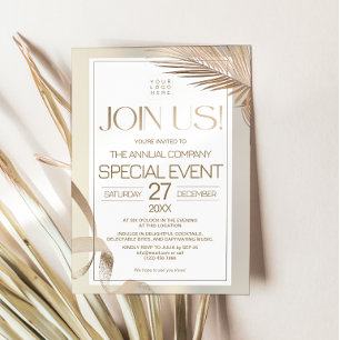 Elegant Gold Corporate Annual Special Event Invitation