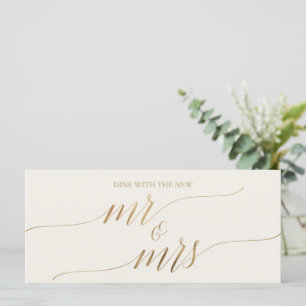 Elegant Gold Cream Hanging Seating Chart Header