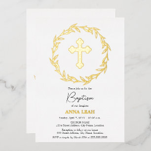 Elegant Gold Cross Baptism
