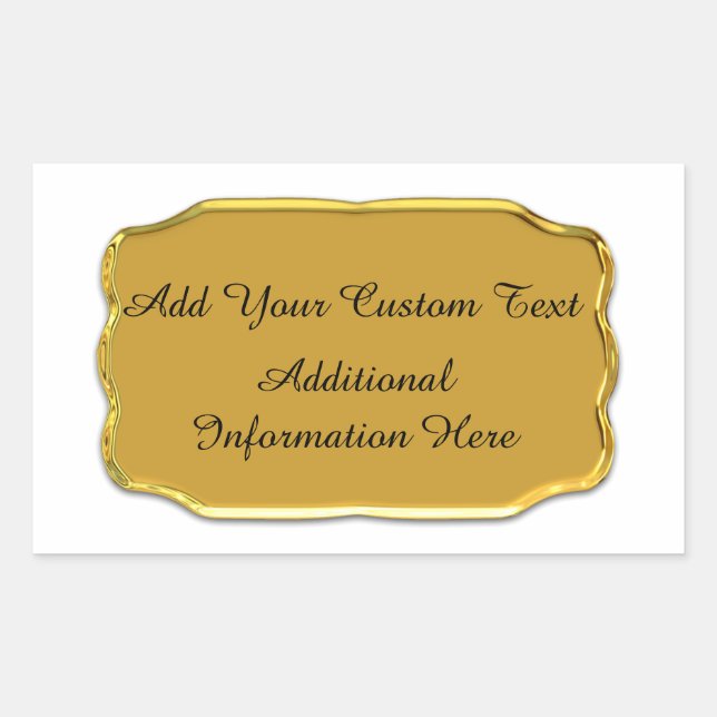 Elegant Gold Custom Seals And Stickers (Front)