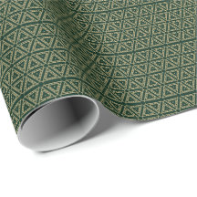 Elegant gold dark pine green geometric pattern