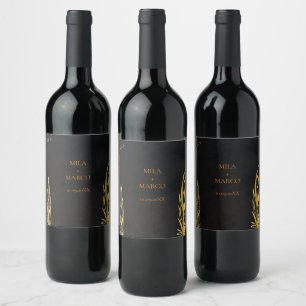 Elegant Gold Deco Wine Label