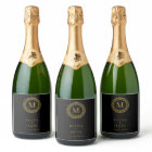 Elegant Gold Deco Wreath Monogram