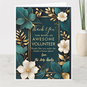 Elegant Gold design for volunteer appreciation Card