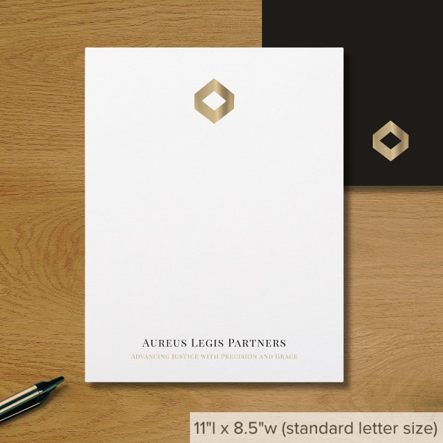 Elegant Gold Diamond Logo Custom Letterhead (Creator Uploaded)