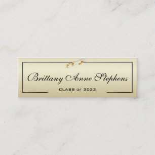 Elegant Gold Diploma Name Card Insert