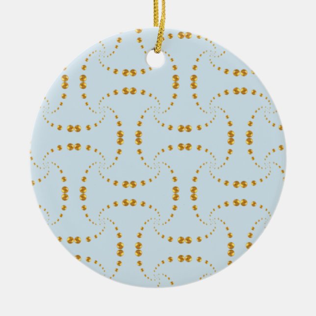 Elegant Gold dots Ceramic Tree Decoration (Front)
