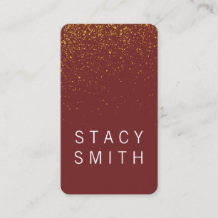 Elegant Gold Dust / Red Business Card