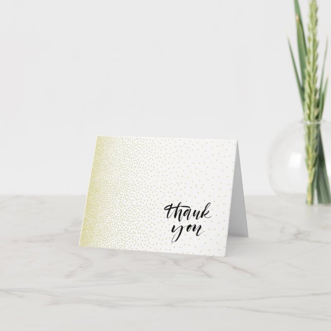 Elegant Gold Dust Thank You Note Cards (Front)