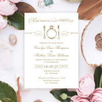 Elegant Gold Eat Drink Be Married Wedding