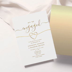 Elegant Gold Engagement Party Invitation
