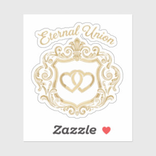 Elegant Gold Eternal Union Wedding Crest Ornate
