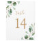 Elegant Gold Eucalyptus Greenery 5x7 Table Numbers