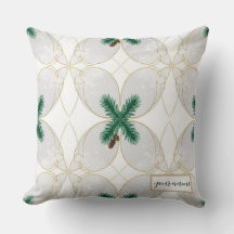 Elegant Gold Eucalyptus Holiday Pillow – MerryMist
