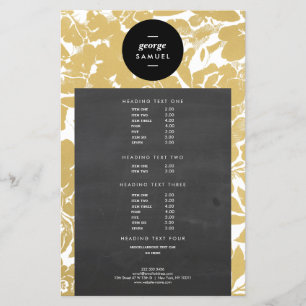Elegant Gold Floral Design With Bold Black Flyer