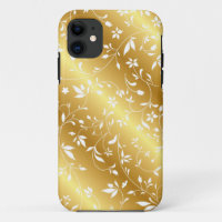 Elegant Gold Floral iPhone Case
