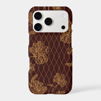 Elegant Gold Floral Line Art Phone Case – Luxury B