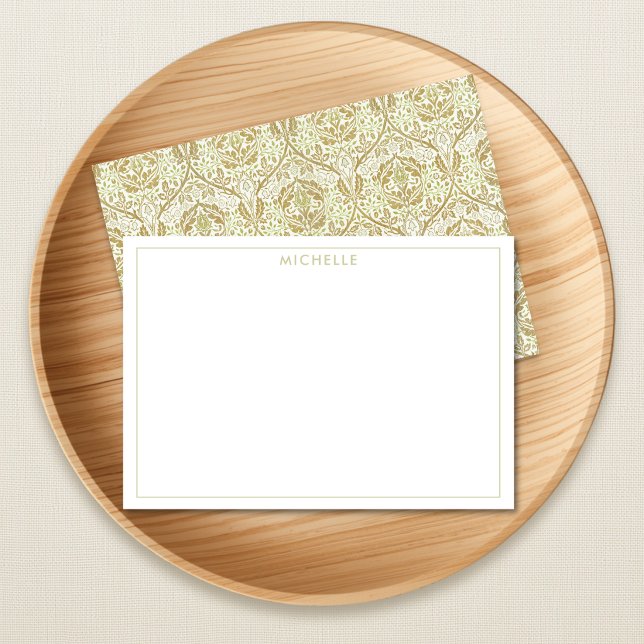 Elegant Gold Floral Pattern Note Card (Creator Uploaded)