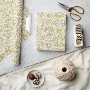 Elegant Gold Floral Pattern Wrapping Paper