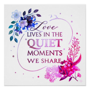 Elegant Gold Floral Quote Art Poster