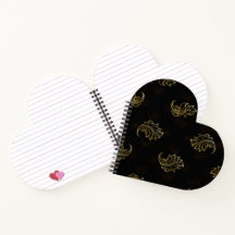 Elegant gold floral swirls on a black background