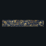 Elegant Gold Flowers Blue Botanical Ruler<br><div class="desc">Elegant golden delicate small garden flowers hand painting navy-blue design, featuring a collection of faux metallic gold and white roses, yellow gold daisies flowers with various golden leaf shapes greenery hand painting, on a dark blue, navy-blue colour background. A special unique botanical nature floral art, great for a spring botanic...</div>