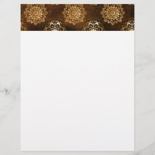Elegant Gold Foil and Black Indian Mandala