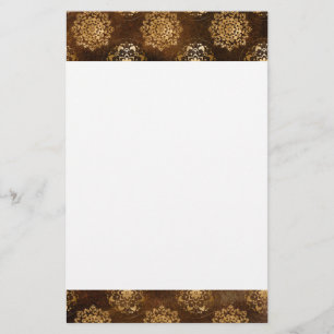 Elegant Gold Foil and Black Indian Mandala