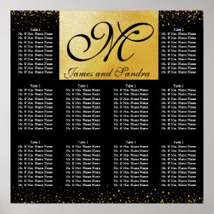 Elegant Gold Foil and Black Poster