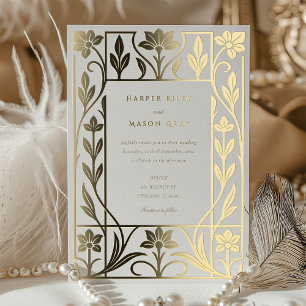 Elegant Gold Foil Art Deco Wedding