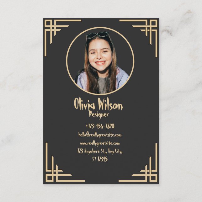 Elegant Gold Foil Business Card (Front)