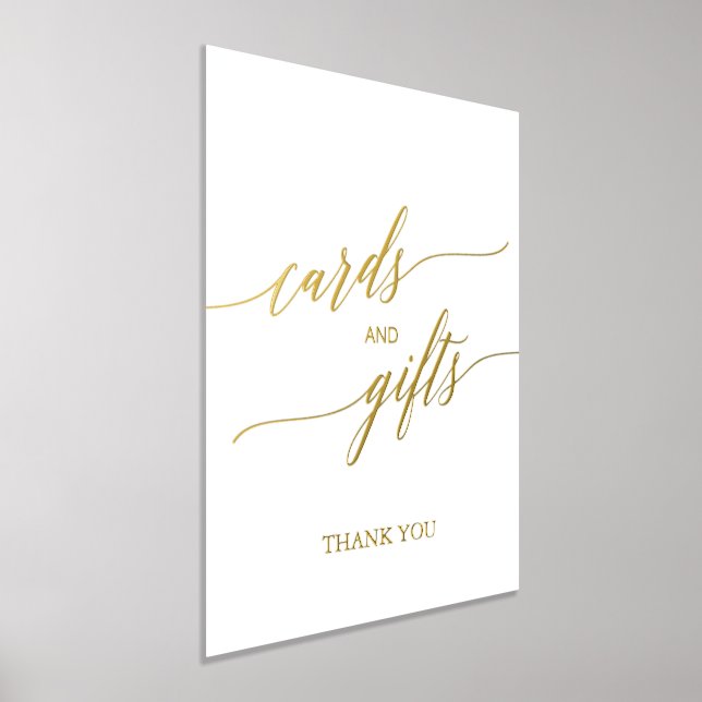 Elegant Gold Foil Calligraphy Cards and Gifts Foil Prints (Laydown)