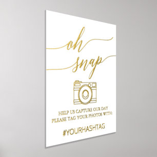 Elegant Gold Foil Calligraphy Oh Snap Foil Prints