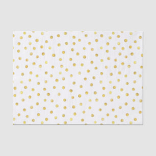 Elegant Gold Foil Confetti Dots Tissue Paper